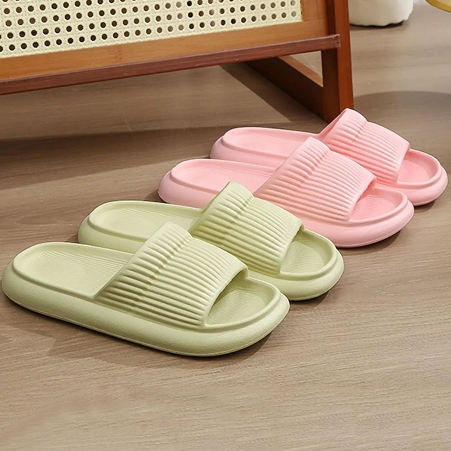 Cloud Slides Slippers with Arch Support for Women Non Slip Quick Drying Bathroom Slippers for Women Men