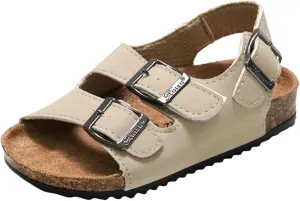 Comfortable Boys Kids Sandals Outdoor Shoes Rui Foot Spring And Summer Children Boys Girls Cork Sandals One Word Shoes Flip Flops Beach Double Ring