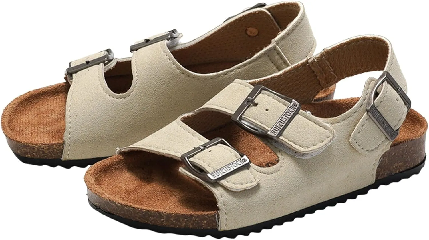 Comfortable Boys Kids Sandals Outdoor Shoes Rui Foot Spring And Summer Children Boys Girls Cork Sandals One Word Shoes Flip Flops Beach Double Ring