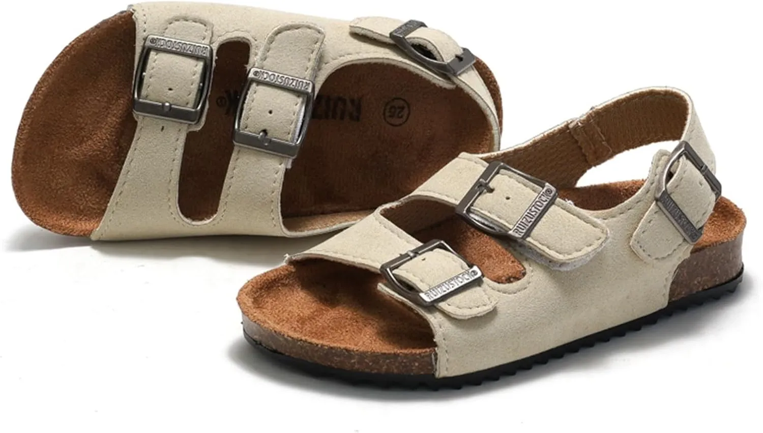 Comfortable Boys Kids Sandals Outdoor Shoes Rui Foot Spring And Summer Children Boys Girls Cork Sandals One Word Shoes Flip Flops Beach Double Ring