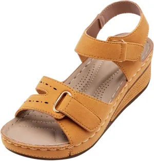 Comfortable Sandals for Women Dressy Summer Orthopedic Sandals Walking Shoes with Arch Support Platform Sandals