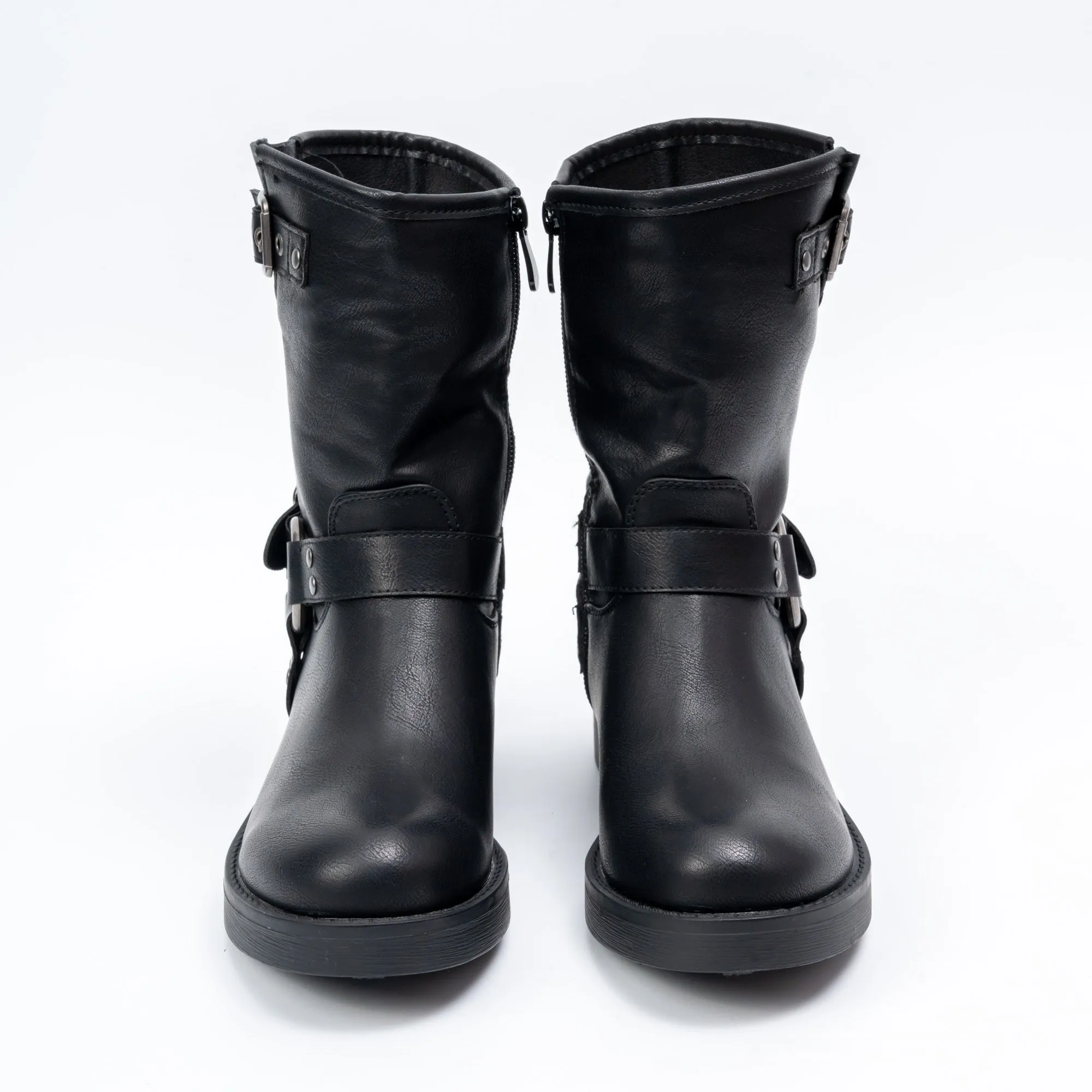 Daring Diva - Black Belted Boots