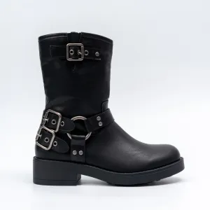Daring Diva - Black Belted Boots