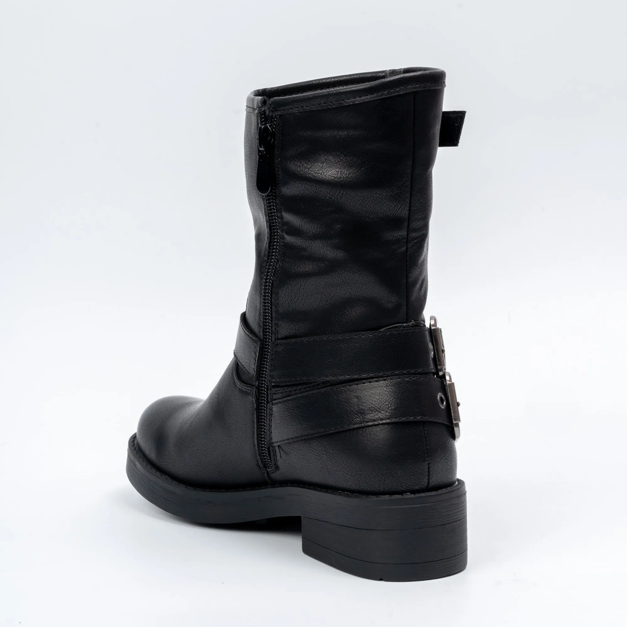 Daring Diva - Black Belted Boots