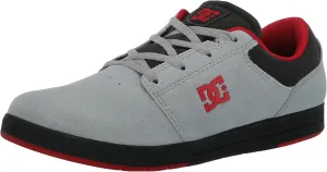 DC Boy's Unisex-Child Crisis 2 Skate Shoe, Grey/RED, 10.5 Little Kid