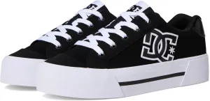 DC Women's Chelsea Platform Skate Shoe, Black, 7