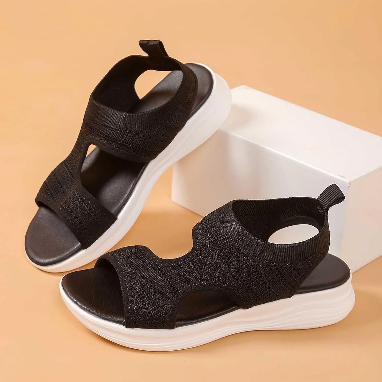 Dress Sandals For Women Sparkly Summer Shoes Women With Back Strap Fashion Gladiator Flat Sandals
