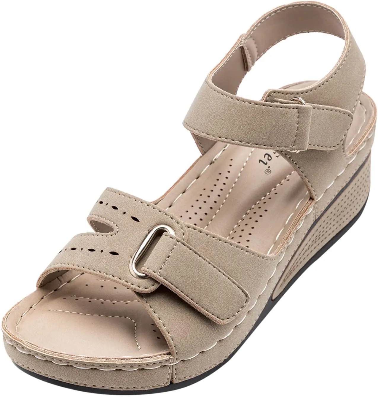 Eduavar Platform Sandals Women Dressy, Womens Sandals Comfortable Summer Casual Open Toe Platform Wedge Orthopedic Sandals