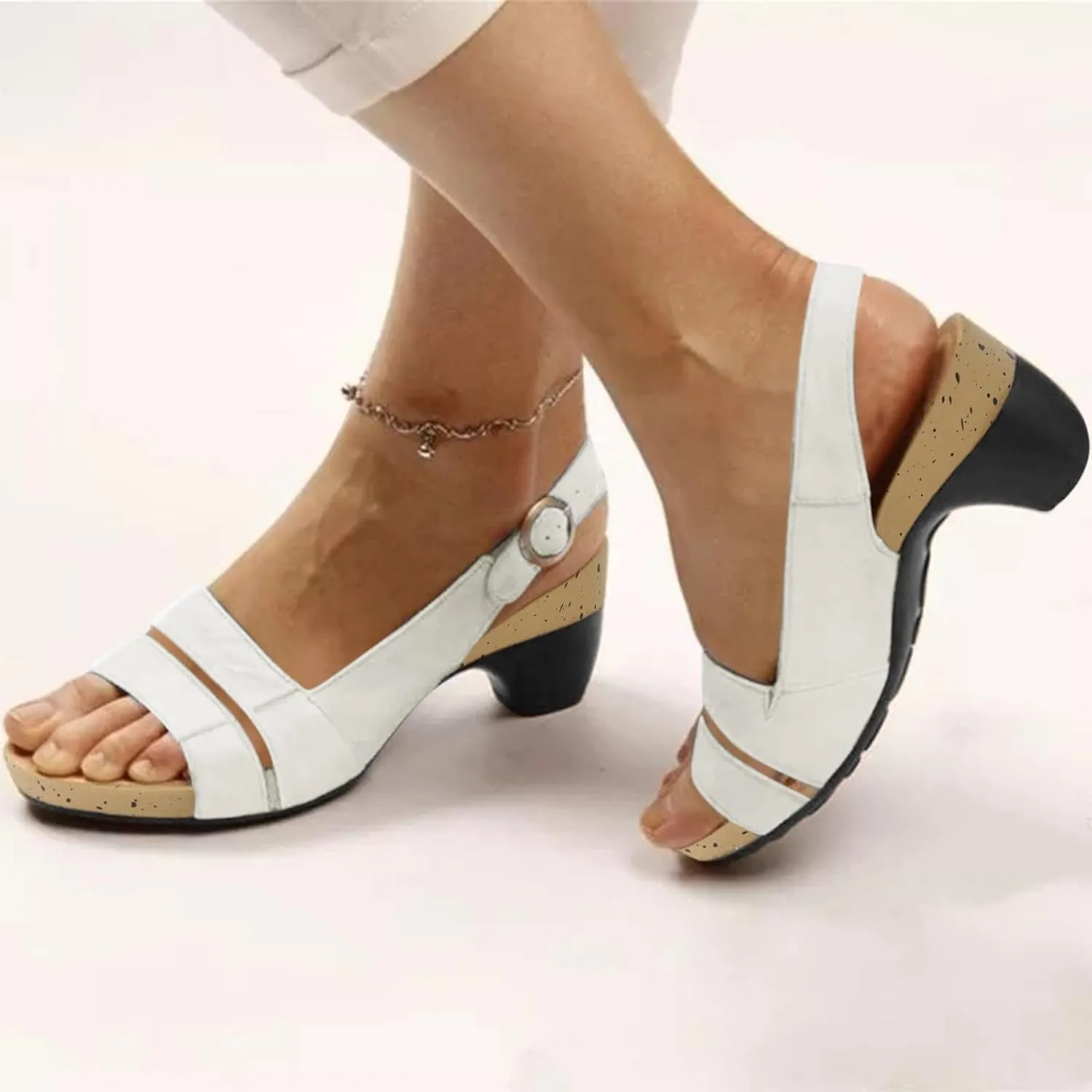 Eduavar Sandals for Women Casual Summer, Women's Ultra-Comfy Wedge Sandals Premium Orthopedic Open Toe Sandals