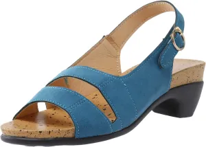 Eduavar Sandals for Women Dressy Summer, Comfortable Sandals for Women Fashion Open Toe Low Heel Sandals with Buckle Strap