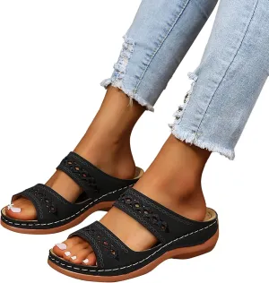 Eduavar Summer Sandals for Women 2023, Womens Sandals Summer Flip Flops Comfortable Wedge Sandals Women Outdoor Shoes