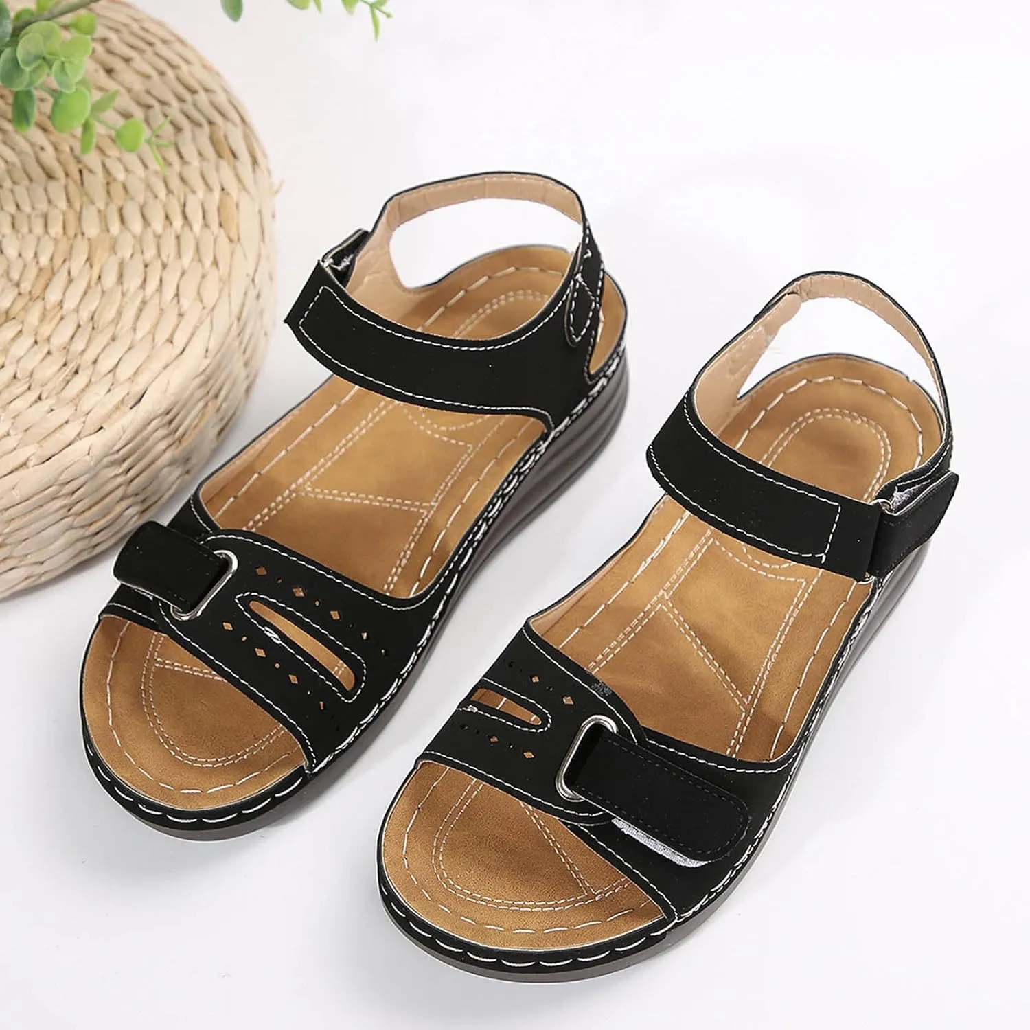 Elegant Dress Shoes For Women With Non Slip Summer Beach Wide Width Open Toe Wedges Womens Wide Sandals