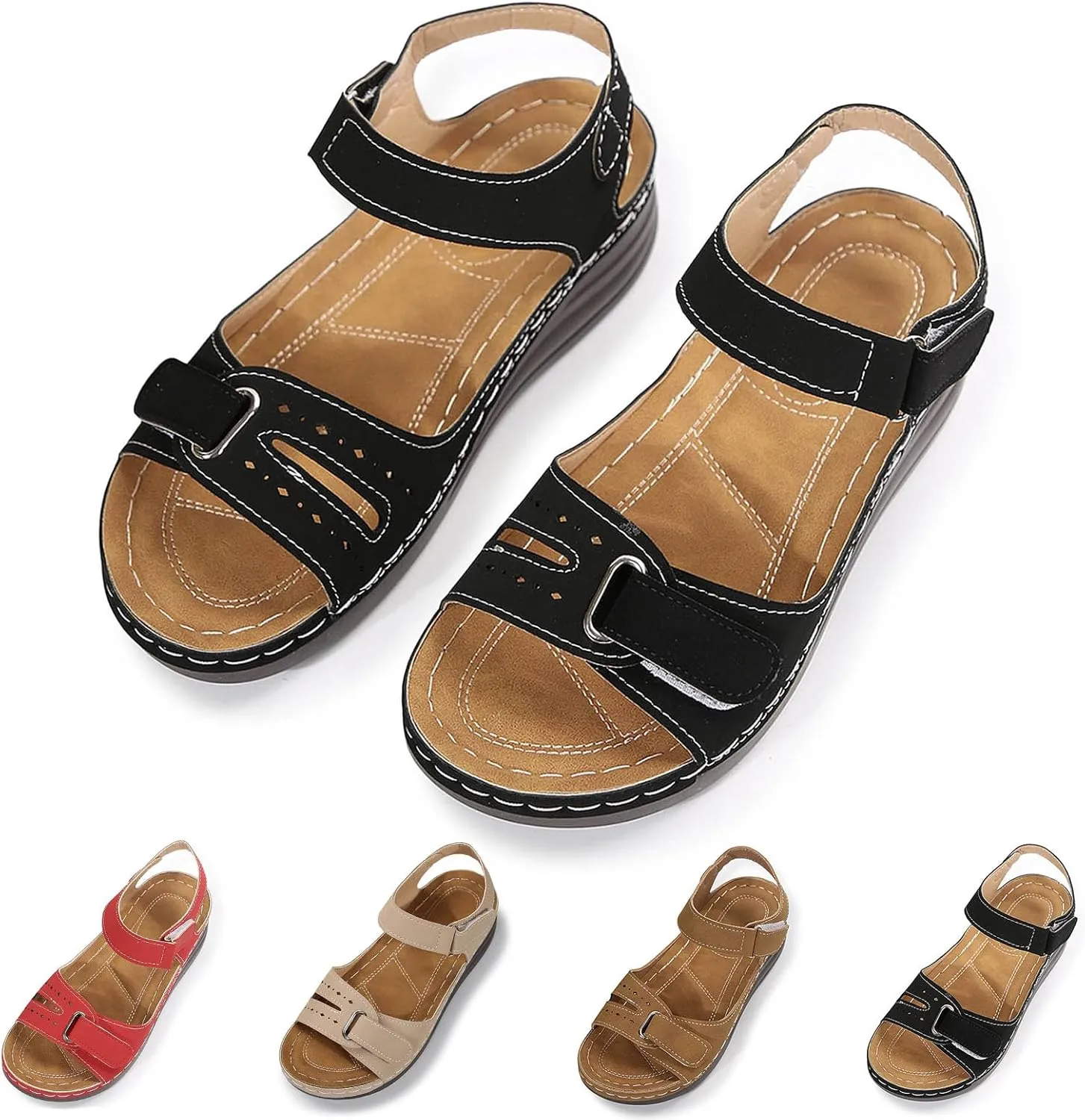 Elegant Dress Shoes For Women With Non Slip Summer Beach Wide Width Open Toe Wedges Womens Wide Sandals