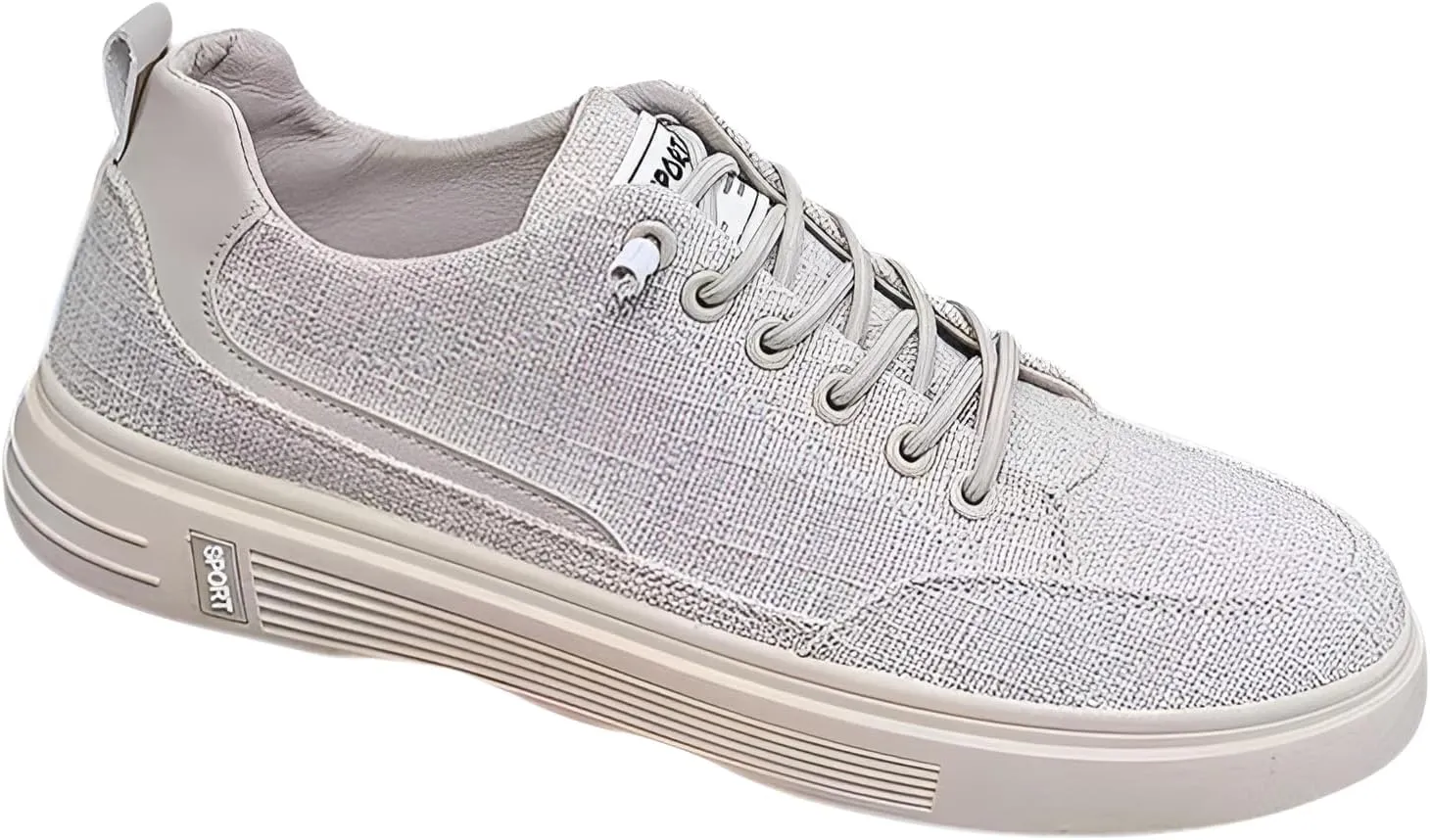 Ellniges]??Breathable Men's Casual Sneakers Slip- Canvas Slip-Ons with Cushioned Sole - Lightweight Walking Shoes for Office, Travel & Gym (Spring/Autumn Essential) Khaki