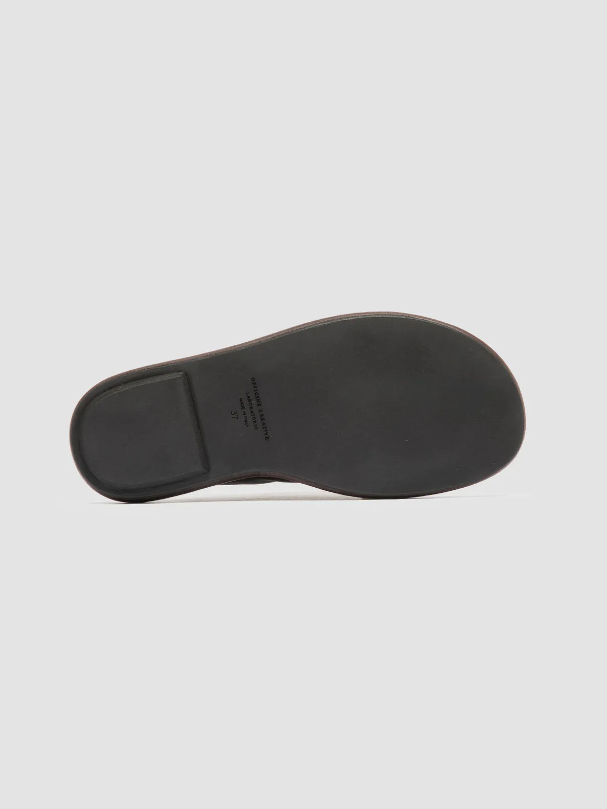 ESTENS 109 - Brown Leather Thong Sandals