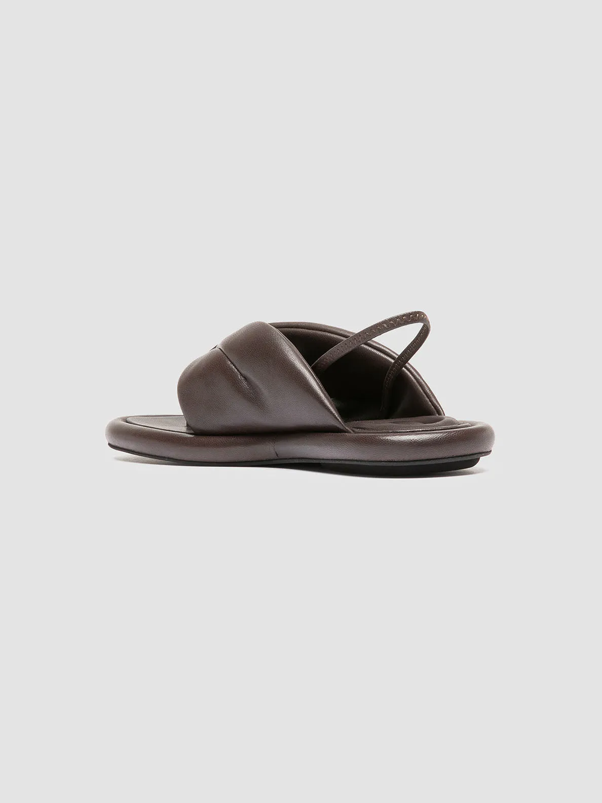 ESTENS 109 - Brown Leather Thong Sandals