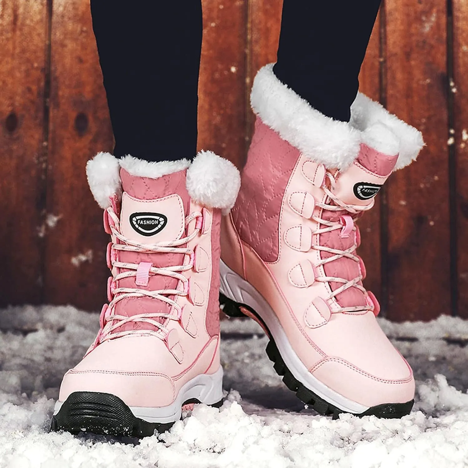 Extra Wide Calf Snow Boots for Women Boots Snow for Women 2023 Womens Winter Boots with Fur Waterproof Walking Boots Women Lightweight Botas Impermeables Para Mujer Nieve