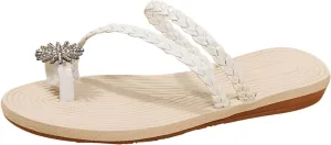 Flat Sandals for Women Dressy Comfortable Orthopedic Sandals Beach Sandals Non Slip Summer Flip Flops Arch Support