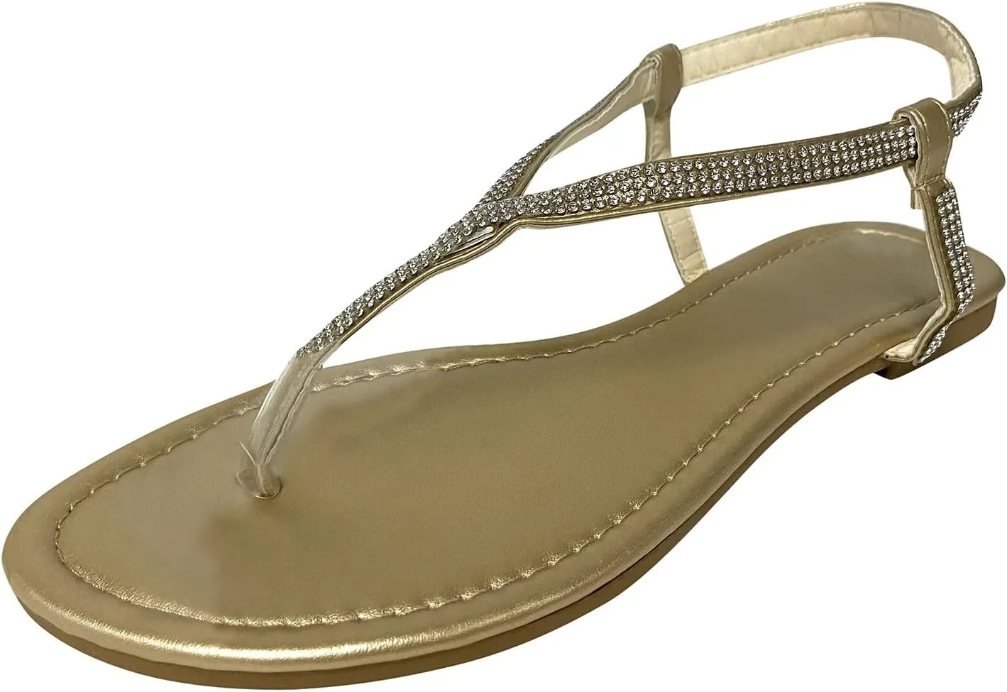 Flats Sandals for Women Orthopedic Bohemian Fashion Breathable Summer Rhinestone Memory Foam Platform Shoes