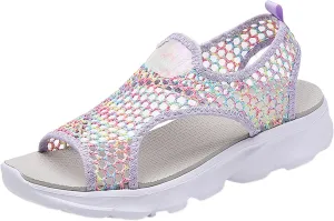 Flats Sandals for Women Orthopedic Breathable Hollow Mesh Slide Shoes 2025 Summer Walking Thong Sandals