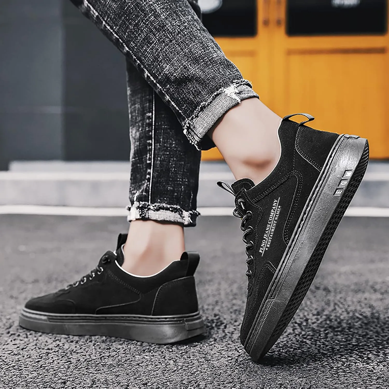 for Men Fashion Casual Lace Up Sport Shoes Skate Shoes Light Weight Shoes