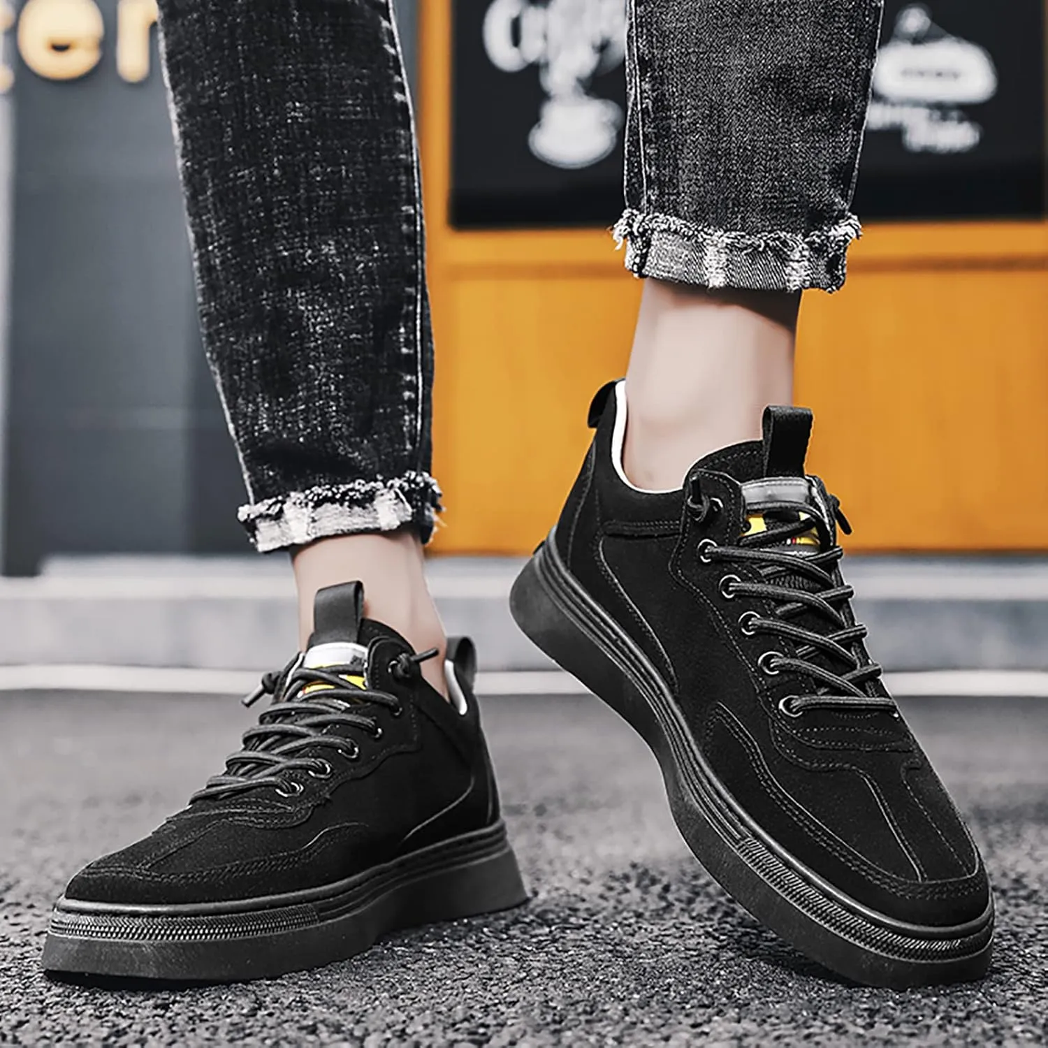 for Men Fashion Casual Lace Up Sport Shoes Skate Shoes Light Weight Shoes