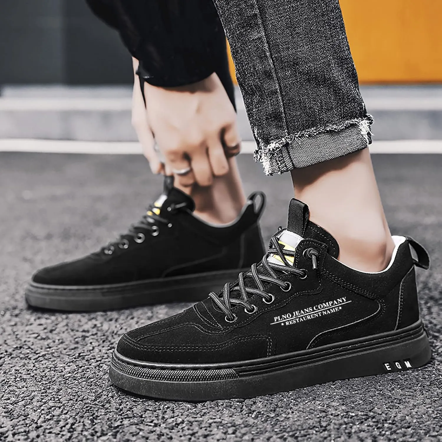 for Men Fashion Casual Lace Up Sport Shoes Skate Shoes Light Weight Shoes