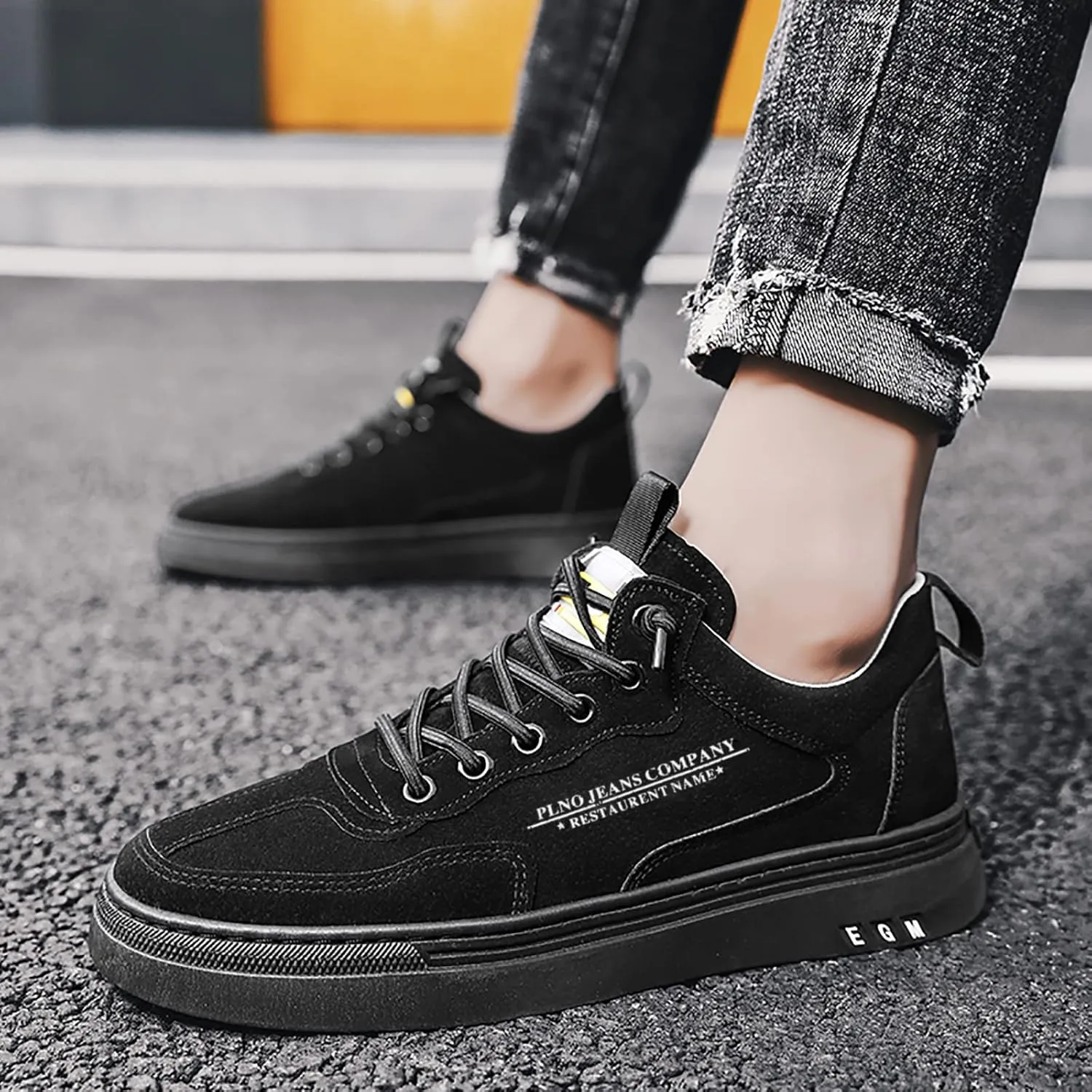 for Men Fashion Casual Lace Up Sport Shoes Skate Shoes Light Weight Shoes