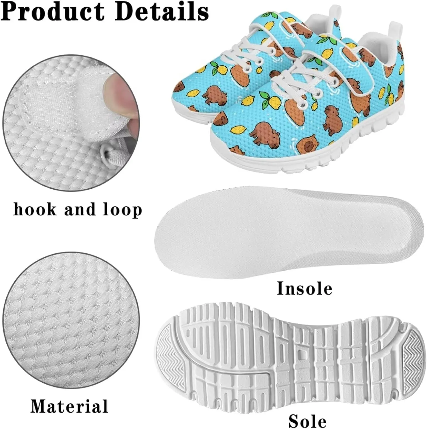 Forchrinse Ladybug Print Toddler Shoes Girls Boys Ladybug Tennis Shoes Comfort Running Athletic for Little/Big Kids Lightweight