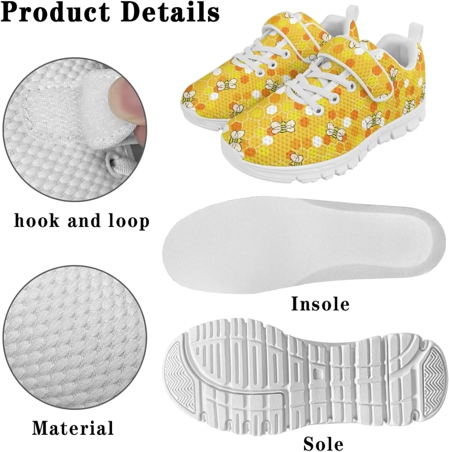 Forchrinse Red Ladybug Boys Girls Sneakers for Kids Ladybug Running Tennis Shoes Non Slip Lightweight Athletic Sneaker for Toddler