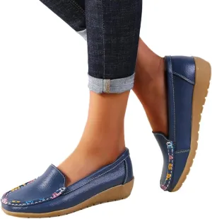 Gibobby Summer Sandals for Women Flats Shoes Slip on Shoes Comfortable Closed Toe Loafers Dress Shoes for Women Shoes Flats