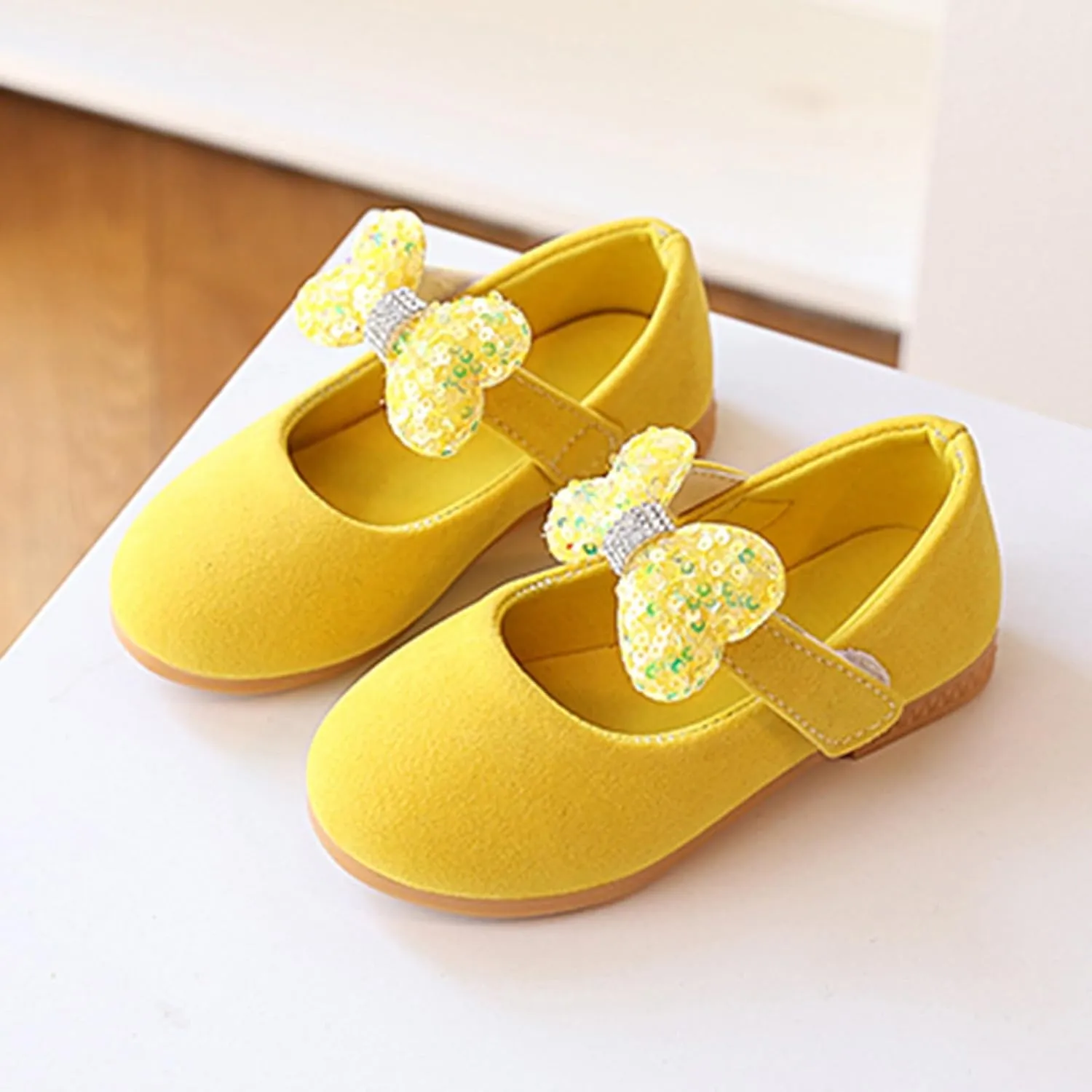 Girl Sandals Girls Baby Shoes Sequined Bow Decoration Shoes Sandals Dancing Infant Pearl Bling Single Kids