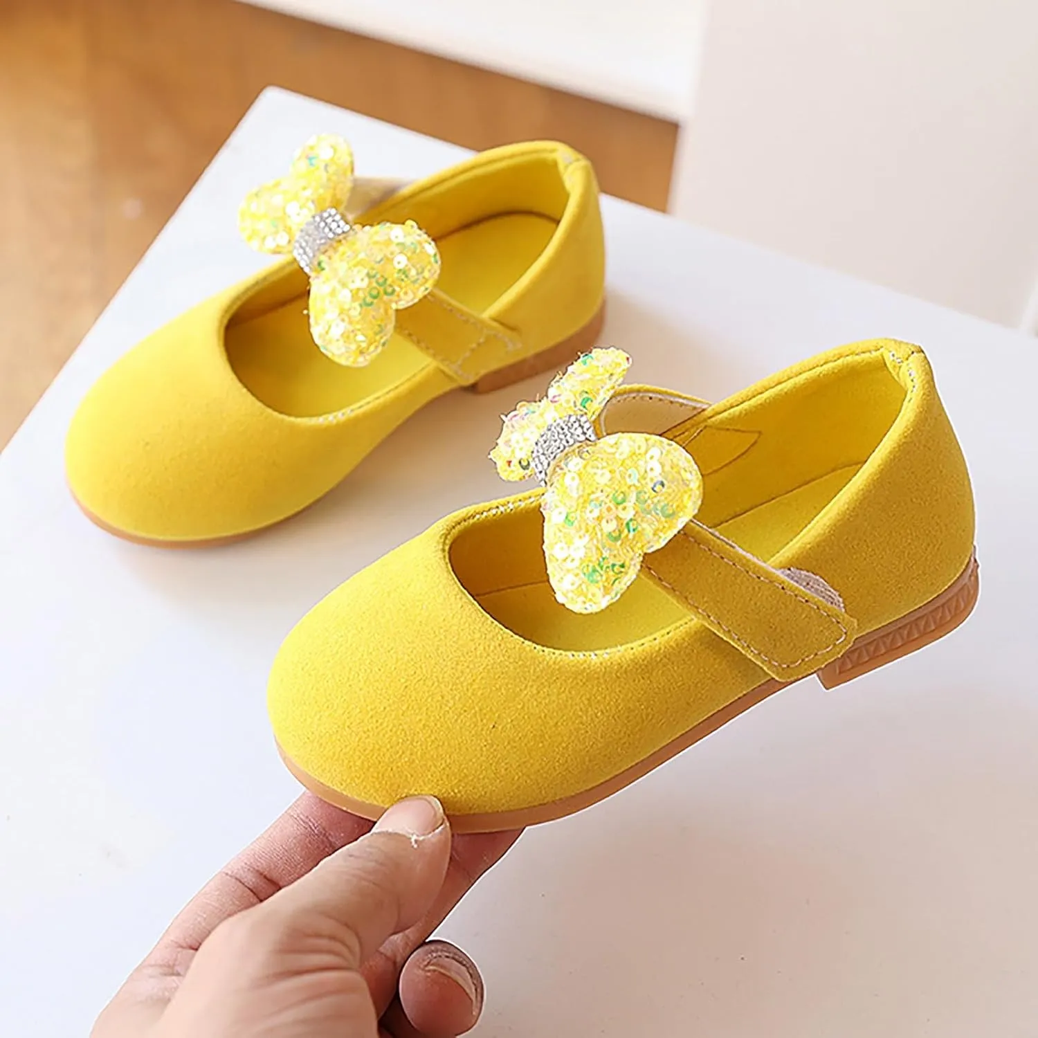 Girl Sandals Girls Baby Shoes Sequined Bow Decoration Shoes Sandals Dancing Infant Pearl Bling Single Kids