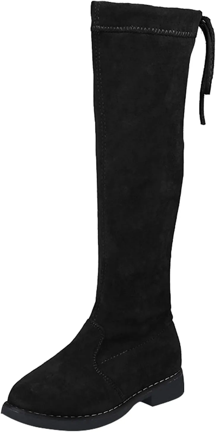 Girls Cowgirl Boots Mid Calf Square Toe Western Boot for Kids Zipper Vintage Cowboy Boots Toddler Girls Snow Shoes