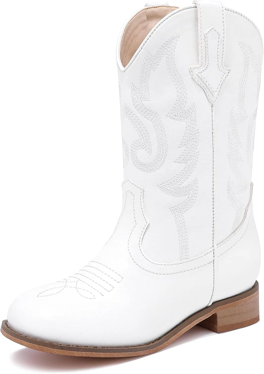 Girls Cowgirl Boots Unisex-Child Mid Calf Glitter Toddler Cowboy Boot Little Big Kids Western Riding Shoes