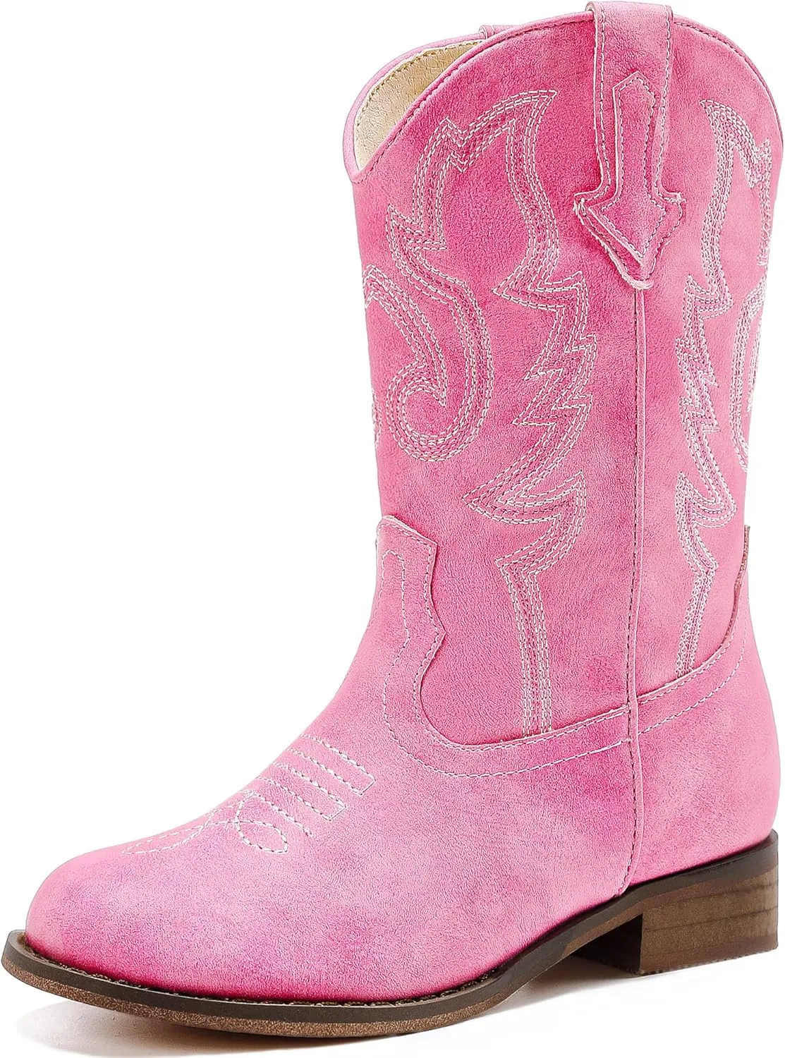 Girls Cowgirl Boots Unisex-Child Mid Calf Glitter Toddler Cowboy Boot Little Big Kids Western Riding Shoes