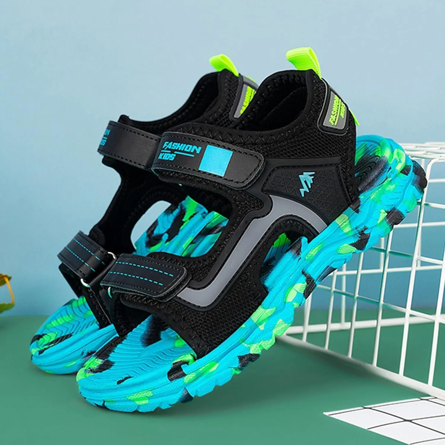 Girls' Sandals Girls Summer Outdoor Athletic Printed Sport Sandals Toddler Girl Sandal Soft Open Toe Flat Athletic Kids Sport Water Breathable Comfortable Shoes For Summer Beach Holiday Vacation