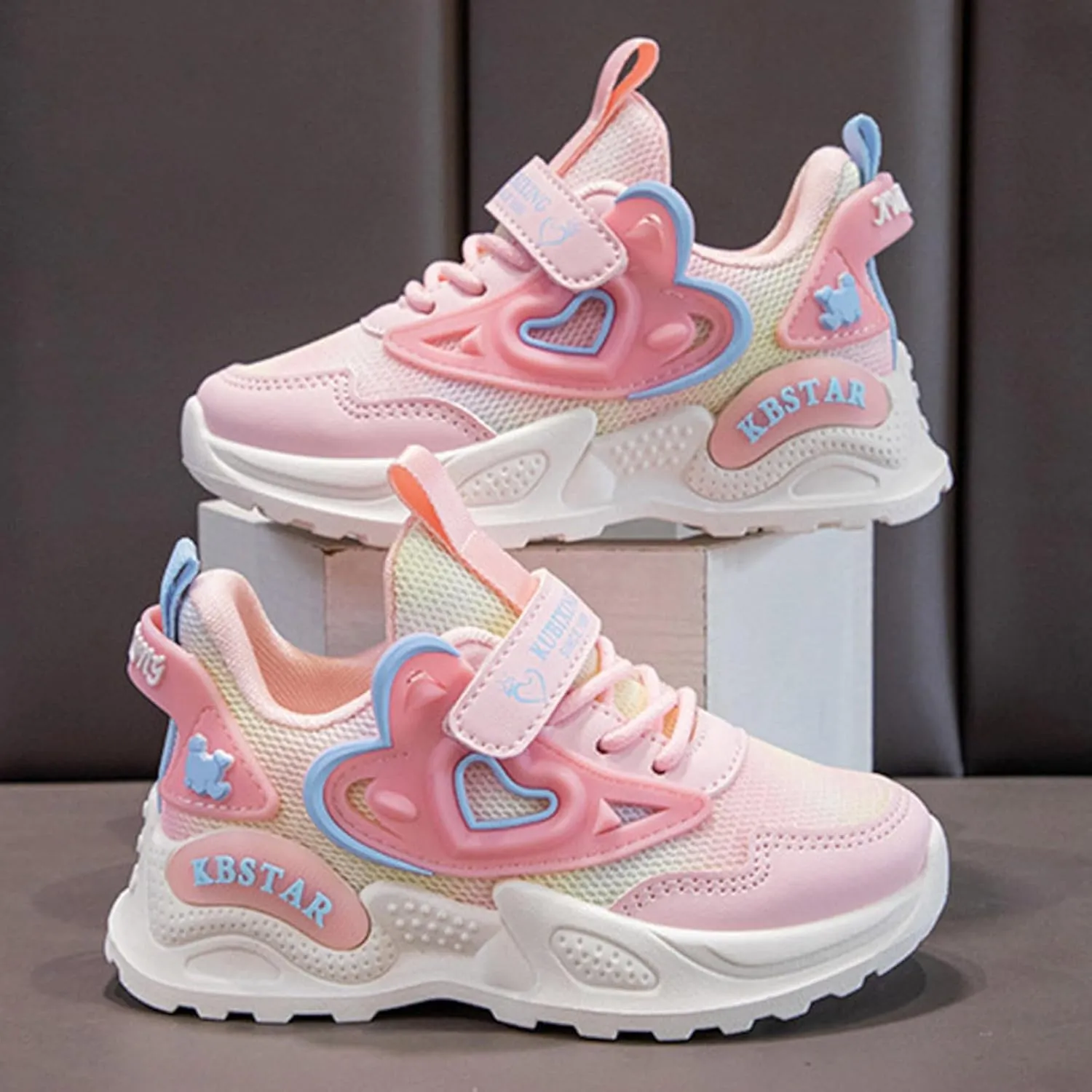 Girls Shoes Kids Girls Tennis Shoes for Running Athletic Walking Gym Sports Lightweight Breathable Fashion Sneakers