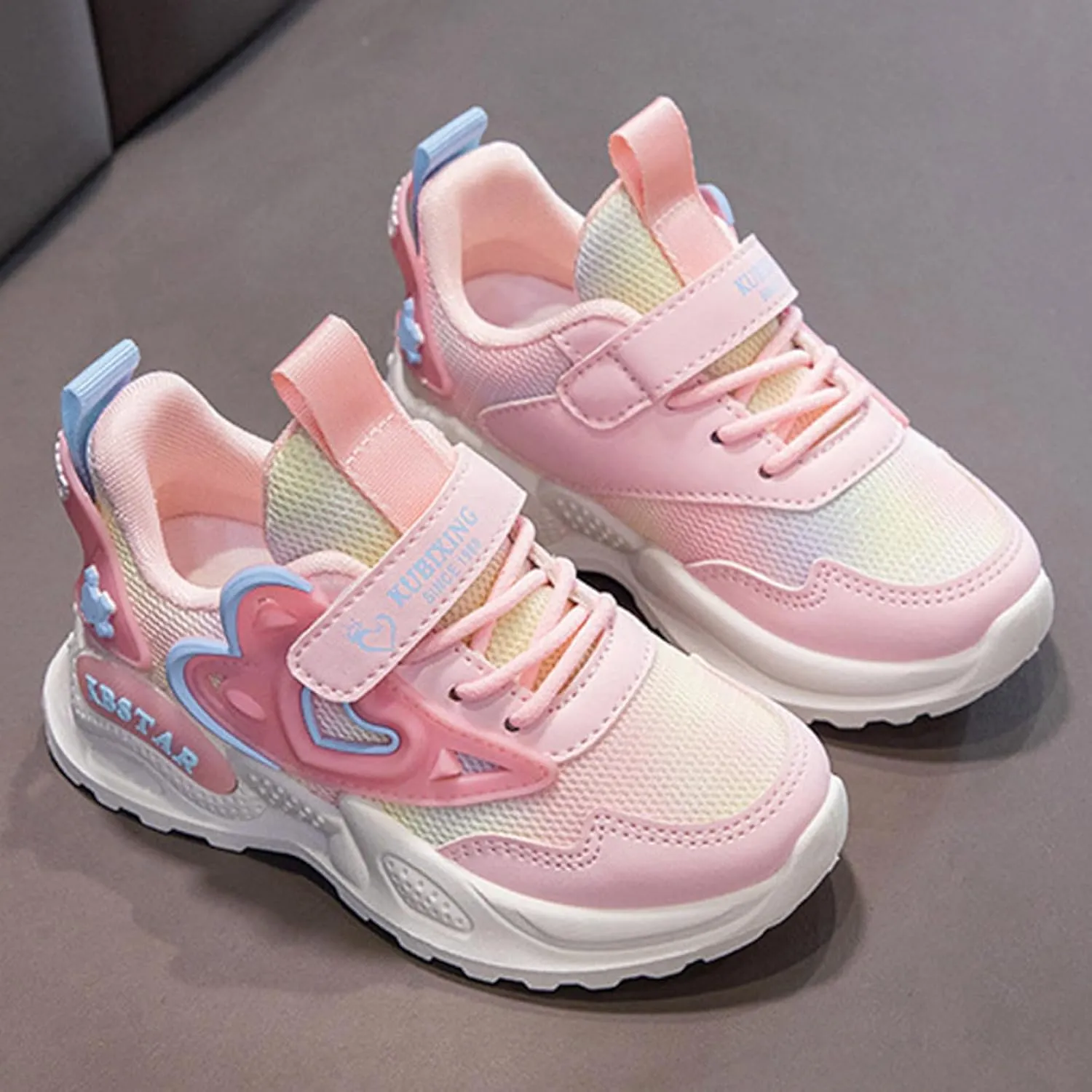 Girls Shoes Kids Girls Tennis Shoes for Running Athletic Walking Gym Sports Lightweight Breathable Fashion Sneakers