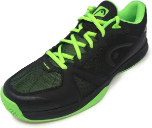 HEAD mens Revolt Pro Indoor Court Black / Green Squash, Badminton Pickleball Shoes, Raven/Neon Green, 8.5