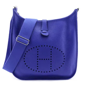 Hermes Bleu Royal Clemence Evelyne III GM