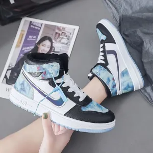 High Top Flat Sneakers For Women