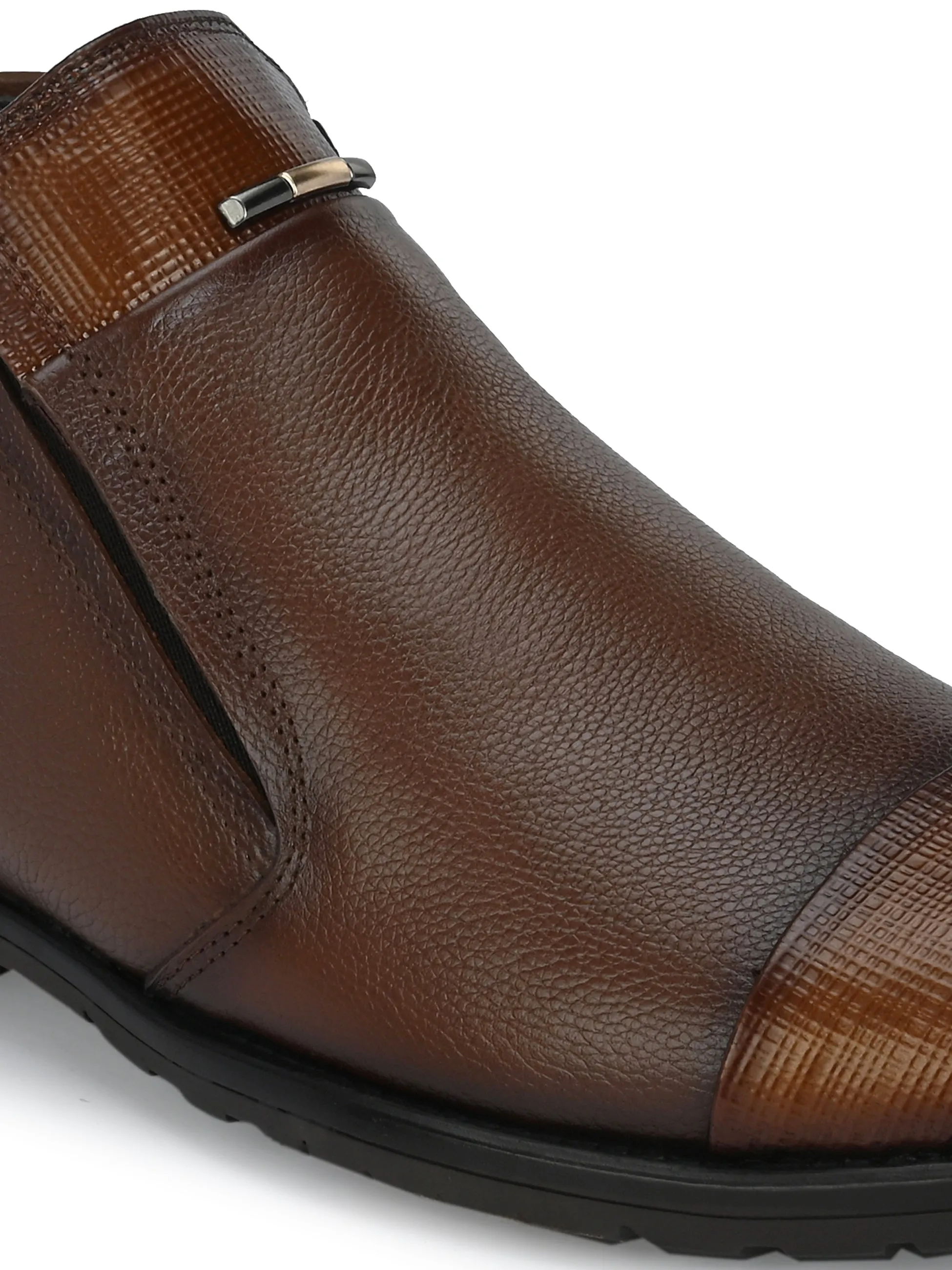 HITZ1675 Men's Tan Leather Zip Boots