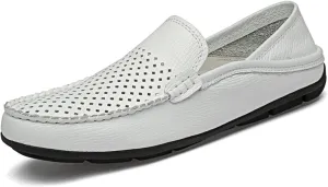 HOOENG Shoes Smoking Loafer for Men Stitching Details Genuine Leather Breathable Embossed Option Comfortable Flat Heel Soft Flexible Resistant Casual