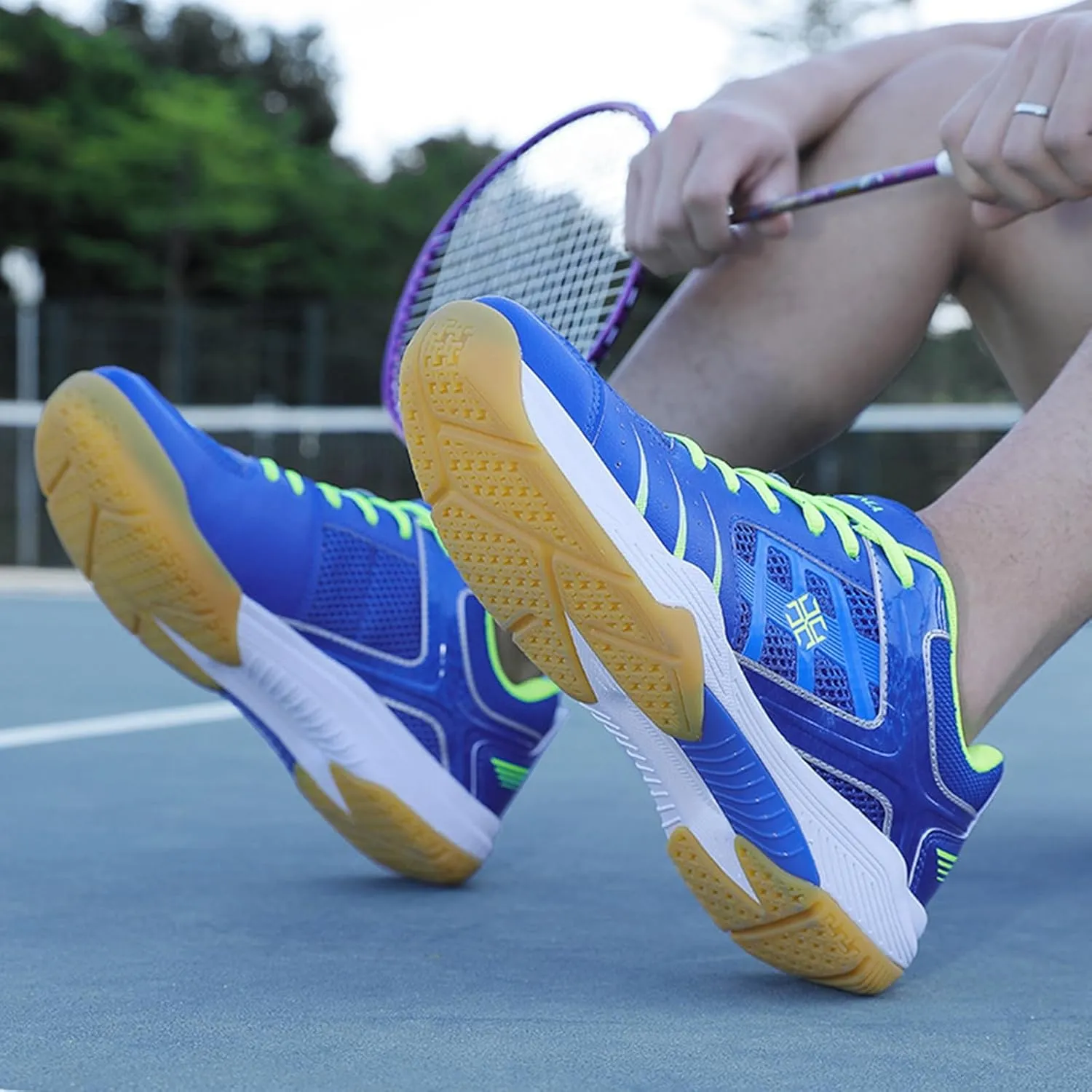 Indoor Court Shoes for Tennis, Badminton Table Tennis Volleyball Pickleball Lightweight Racketball Squash Outdoor for Men Women,Boys Girls