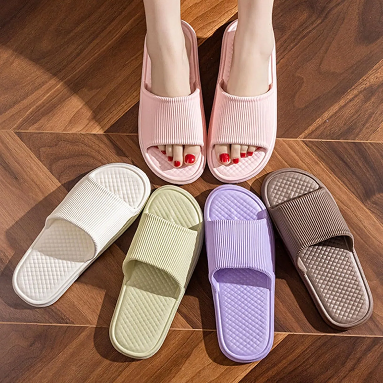 Indoor Slippers Women's Slippers with Arch Support Shower Shoes Quick Drying Sandals Indoor and Outdoor