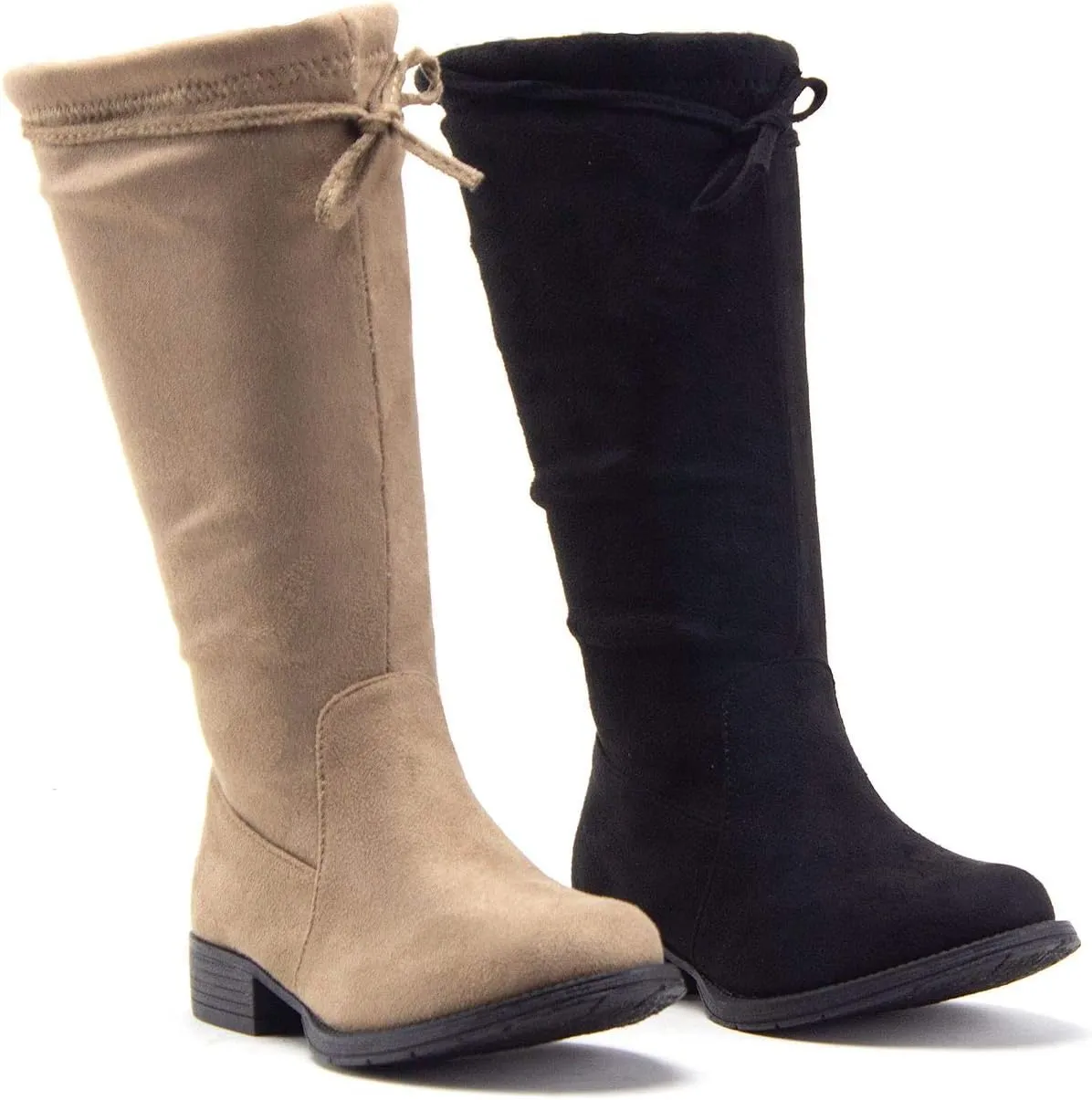 Jazam?? Little Girls Walker Tall Knee High Zipped Round Toe Riding Dress Boots
