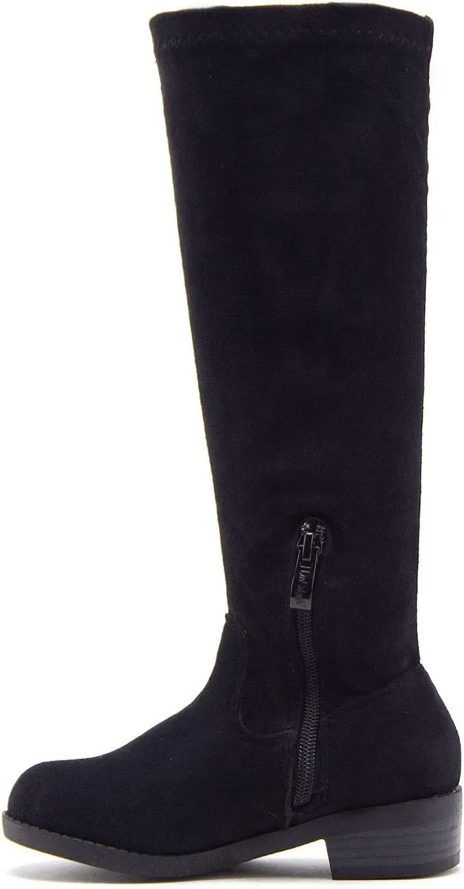 Jazam?? Little Girls Walker Tall Knee High Zipped Round Toe Riding Dress Boots