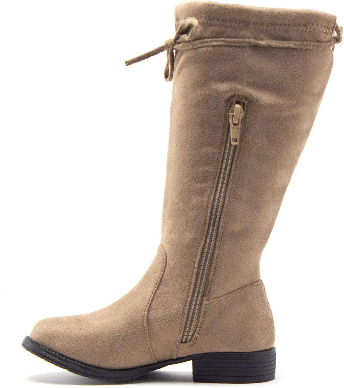 Jazam?? Little Girls Walker Tall Knee High Zipped Round Toe Riding Dress Boots