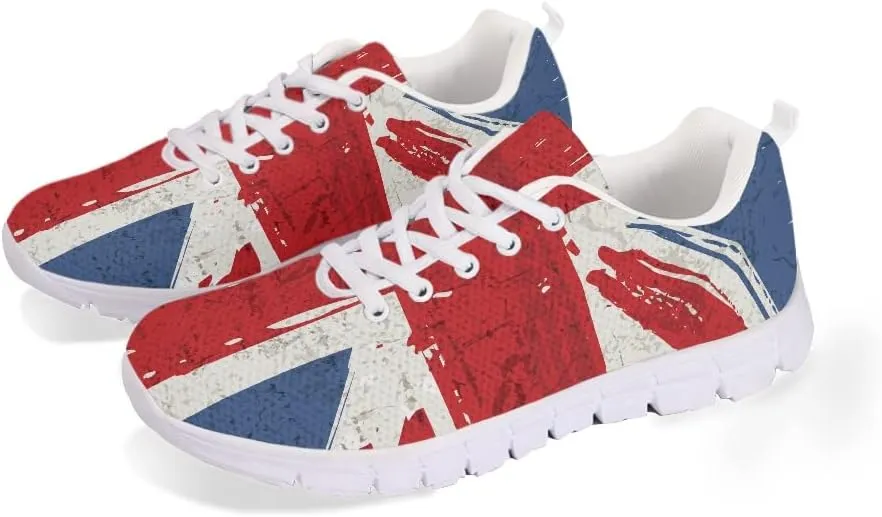 Jeiento Womens Walking Sneakers Tennis Shoes - Flag Shoes Breathable Comfortable Non Slip Athletic Running Jogging Gym Workout Casual Sport Shoe